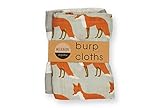 Milkbarn Organic Burp Cloths, 2 Pack (Whale & Fox)