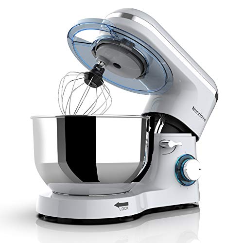 Nurxiovo 6.5QT Stand Mixer 660W Electric Kitchen Mixer 6Speed Tilt