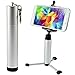 First2savvv ZP-100A16 silver Portable Self-portrait handheld Pole Arm monopod stand Camcorder/Camera/mobile phone tripod mount adapter bundle for samsung Galaxy Ace 2 GTI8160 Galaxy s 3 GT-I9300 Galaxy mini 2 Galaxy Pocket GT-S5300 with LENS Cleaning Cloth