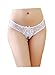 Justgoo Womens Open Crotch Underwear Thongs Lace G-Strings Sexy Panties, One Size, White