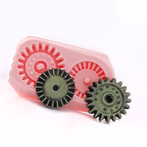 Silicone Steampunk Gear Mold use with Fondant, Chocolate Candy, Metal Clay, Resin, Clay