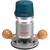 Bosch 1617EVS 2.25 HP Electronic Fixed-Base Router | Router woodworking with variable speed dial, microfine depth adjust, constant response, clean router wood cuts