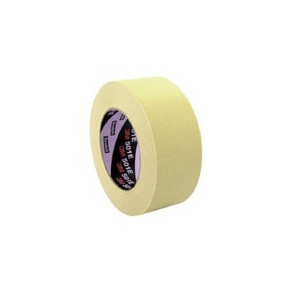 3M 501E Specialty High Temperature Industrial Masking Tape, 48 mm x 50 m, Beige, Pack of 20