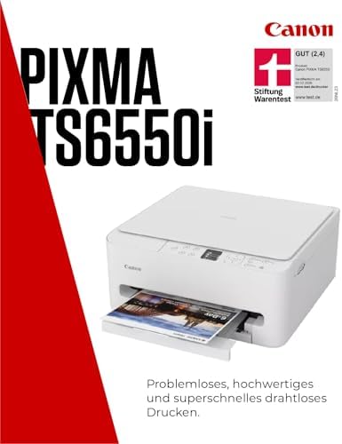 PIXMA TS6550I - WLAN-Multifunktionsdrucker mit Papierkassette und Frontbedienung | Kabelloses Drucken vom Smartphone leicht gemacht PIXMA Print Plan kompatibel