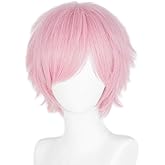 Max Beauty Unisex Anime Short Cosplay Short Wigs With Bangs Heat Resistant Hair for Party and Halloween for Gift + Free Cap