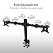 FLEXIMOUNTS D1D Full Motion Dual Arm Desk Monitor Mount Stand Fits 10