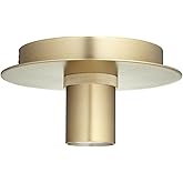 Quorum 322-80 Transitional One Light Ceiling Mount in Brass Finish,