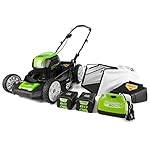 GreenWorks Pro GLM801601 80V 21-Inch Cordless Lawn Mower, (2) 2AH Batteries and a Charger Included