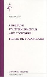 L' épreuve d'ancien français aux concours