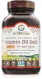 Nutrigold Vitamin D3 5000 IU, 360 Mini Softgels (GMO-free, Preservative-free, Soy-free, USP Grade Natural Vitamin D in Organic Olive Oil)