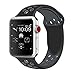Band4u Apple Watch Band 42mm,Soft Silicone Strap Replacement Wristbands For Apple Watch Sport Series 3 Series 2 Series 1 NIKE+ Sports and Edition (42ML black/grey)