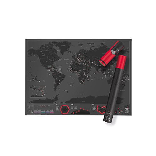 Luckies of London Ltd LUKCAP World Scratch Map, Premium Scratch Off
Map, World Scratch Poster with Countries, Cities, Capitals, &
Landmarks, Fun & Vibrant Colors, Perfect Gift For Travelers, Capitals
Edition