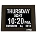 SVINZ 8’’ Extra Large Digital Calendar Day Clock for Elderly, 3 Alarms Dementia Clock for Impaired Vision, Memory Loss Clock with 2 Auto Dimming Option, Wood Grain