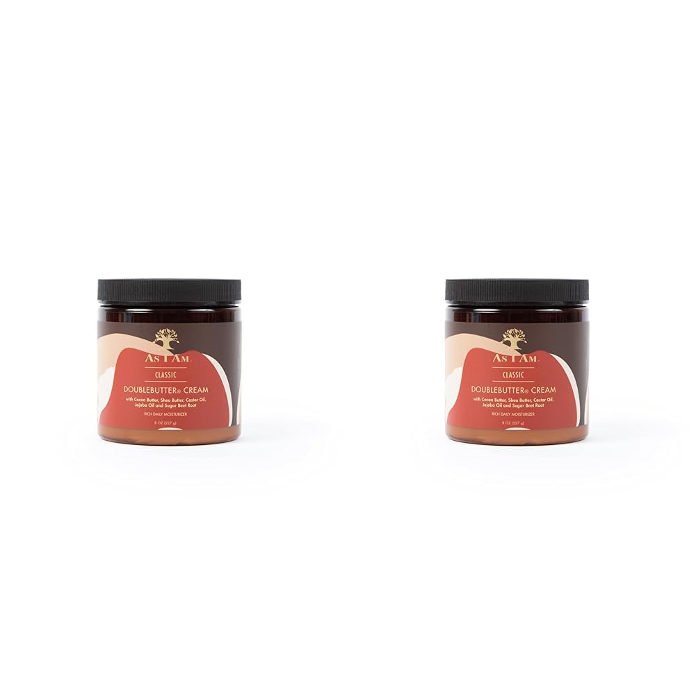 As I Am DoubleButter Cream Rich Daily Moisturizer, 227g/8 oz. (Pack of 2)