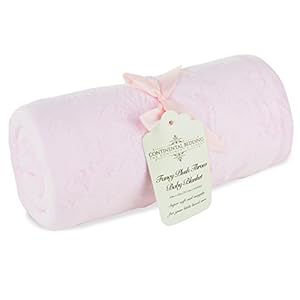 Continental Bedding Premium Quality Cozy Baby Throw Toddler Plush Blanket 30” x 40” Ideal Sized Blue or Pink (Pink)