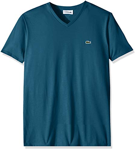 Lacoste Men's S/S V Neck PIMA Jersey T-Shirt, LUCIDA X-Large