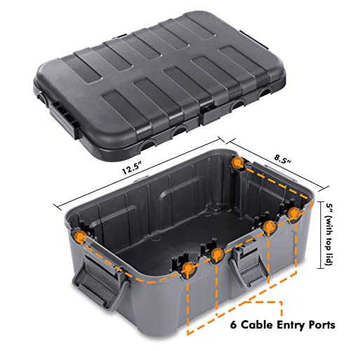RESTMO Extra Large Outdoor Waterproof Electrical Box, 4 Small Outdoor