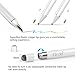 CISCLE Stylus Pens for Touch Screens, 2 in 1 High Sensitive Rechargeable Active Stylus Tip, 5 Mins Auto-Off Smart Digital Pencil Compatible for Apple iPad, iPhone, Android Tablets-White