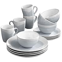 American Atelier 6702-16-RB Oasis Dinnerware Set (16 Piece), Gray/Blue