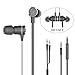 Granvela G20 Wired Gaming earbuds,Hammering Bass In Ear Gaming Headphones Noise Isolating Magnet Earphones with Mic,3.5mm Jack and Y Splitter For PC, Xbox and PS4. Cable Length 2.2M. (Black)