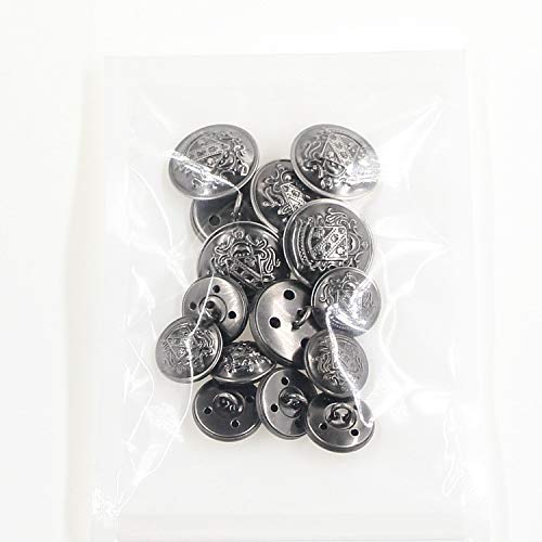 14 Pieces Antique Metal Button for Blazer, Buttons Set for Suits, Sport Coat, Uniform, Jackets (Antique Silver) Leekayer