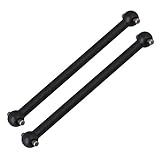 Mxfans 56mm Black Aluminum Alloy RC 1:10 Rally Model Car Dogbone Drive Shaft for HPI WR8 Flux Set of 2