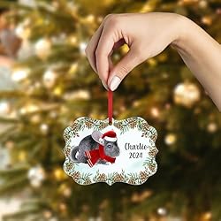 Blue Chinchilla Christmas Ornament 2024