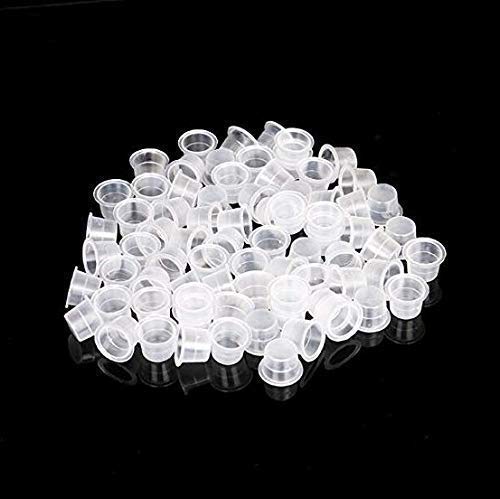 DNHCLL 200PCS #15 Large Disposable Plastic Tattoo Ink Caps Cups For Tattoo Ink Tattoo Supplies.