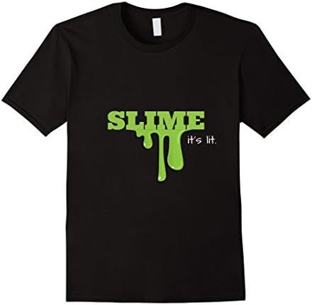 Men's Slime TShirt - Slime, It's Lit Tee 2XL Black