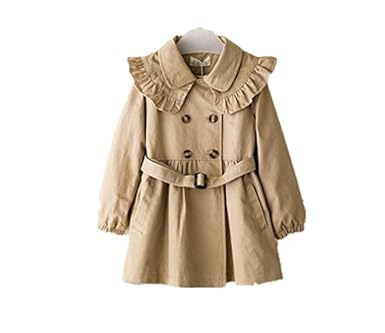 Amazon ノーブランド品 キッズ トレンチコート ガールズ アウター