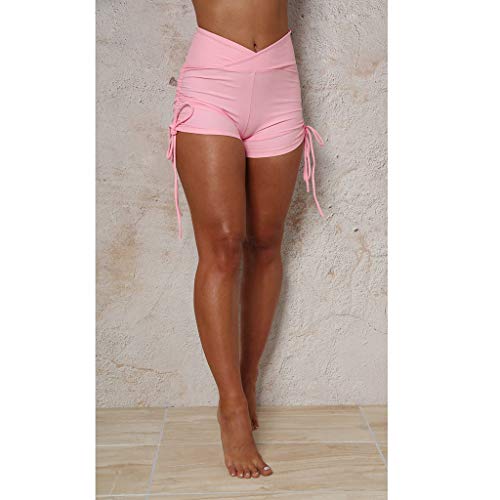 image for QIBOOG Womens 2 Piece Set Cross Bra and Shorts Outfits Fashion Elastic