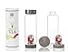 VitaJuwel ViA FITNESS | Crystal Water Bottle with Red Jasper, Magnesite & Clear Quartz -Willpower, Strength & Momentum