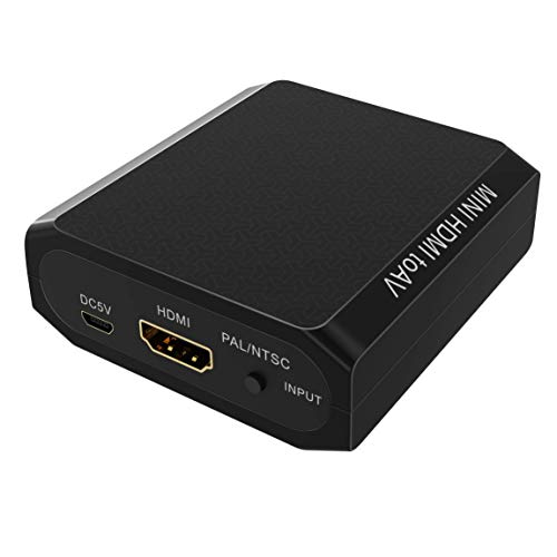 HDMI to RCA, Wenter 1080P HDMI to AV Converter / 3RCA CVBs Composite Video Audio Converter Adapter Supporting PAL/NTSC with USB Charge Cable