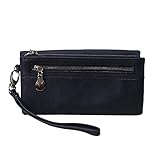 HDE Women's Leather Wallet Clutch Multi-Function Zippered Wristlet Purse