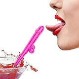 Penis Pecker Straws(Luminous, Pink, Purple)- Kitypartsy Supplies for Bachelorette, Girls Night Out, Hen Night, Bridal Shower and Bride to Be Party - 25 Pack