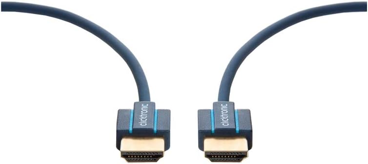 Clicktronic 70702 Casual Ultraslim High Speed HDMI Cable with Ethernet, 1m Length, Black, 1.00 m - Image 3