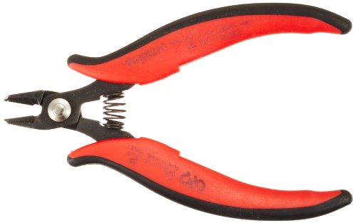 Hakko CHP TR-5000-R Pro Macro Soft Wire Cutter, Flush Cut, 5.0mm Hardened Carbon Steel Construction, 21-Degree Angled Jaw, 14 Gauge Max Cutting Capacity