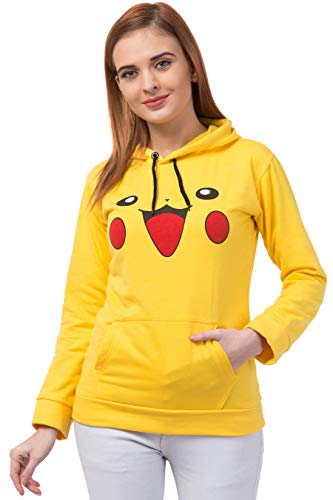 girl in pikachu hoodie