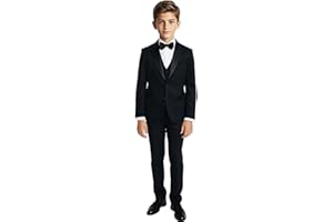 Black n Bianco Boy's Modern Tuxedo Dresswear Set