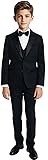 Black n Bianco Boys Tuxedo in Black Dresswear Set