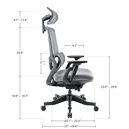 EazeeChairs Ergonomic Office Mesh Task Chair with 3Way Adjustable