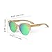 Ynport Mens/Womens Polarized Kat-Eye Bamboo Sunglasses,Wooden Coated Sunglasses, Vintage Eyewear, Floating in Water,for Men and Women