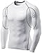 Tesla TM-MUD11-WHT_Large Men's Long Sleeve T-Shirt Baselayer Cool Dry Compression Top MUD11