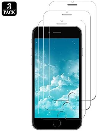[3-Pack] Screen protector Compatible for iPhone 6/6s/7/8, Easy to install, HD transparent film, No bubbles, 9H hardness, 3D touch, 2.5D edge, Tempered Glass Screen Protector for iPhone 6/6s/7/8(4.7Inc