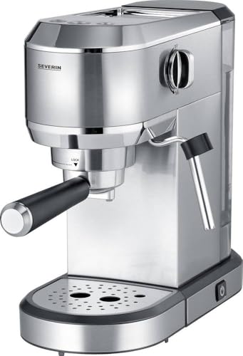 Macchina Caffè Espresso Newspresa, 1350W, 1 Litro, Pompa 20 bar, Sistema Thermoblock, Cappuccinatore, Funzione Decalcificazione, 15,8 x 30,5 x 43,0 cm, Acciaio Inox - KA 5997
