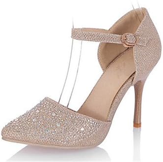 AIURBAG Heels Spring Summer Fall Club Shoes D'Orsay & Two-Piece Glitter Customized Materials Wedding Party & Evening Dress Stiletto Heel
