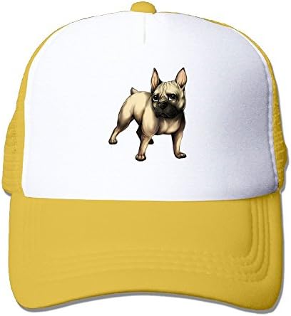 Mesh Baseball Caps French Bulldog Adjustable Sports Trucker Cap Sun Hats for Golf Cycling Running Fishing Outdoor