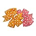 Ribbon Boutique Hair Bows Clips DIY Flower Snap Hair Pins For Teens Kids Toddlers Children Women (30pcs dot color)