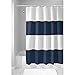 iDesign Zeno Striped Fabric Shower Curtain for Master, Guest, Kids', College Dorm Bathroom, 72