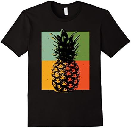 Mens Tropical Pineapple T-Shirt Small Black